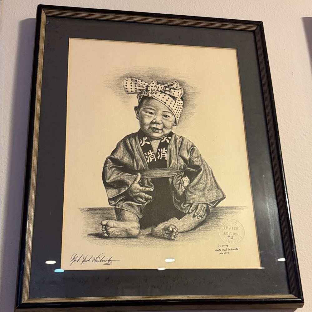 Signed Limited Edition Framed Monochrome Portrait Print